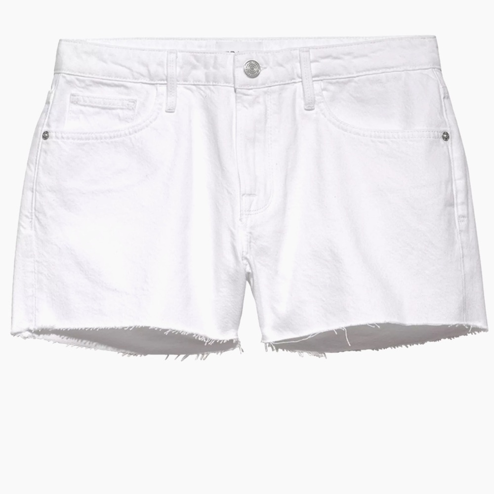 Frame “le grand garcon” White Denim Shorts